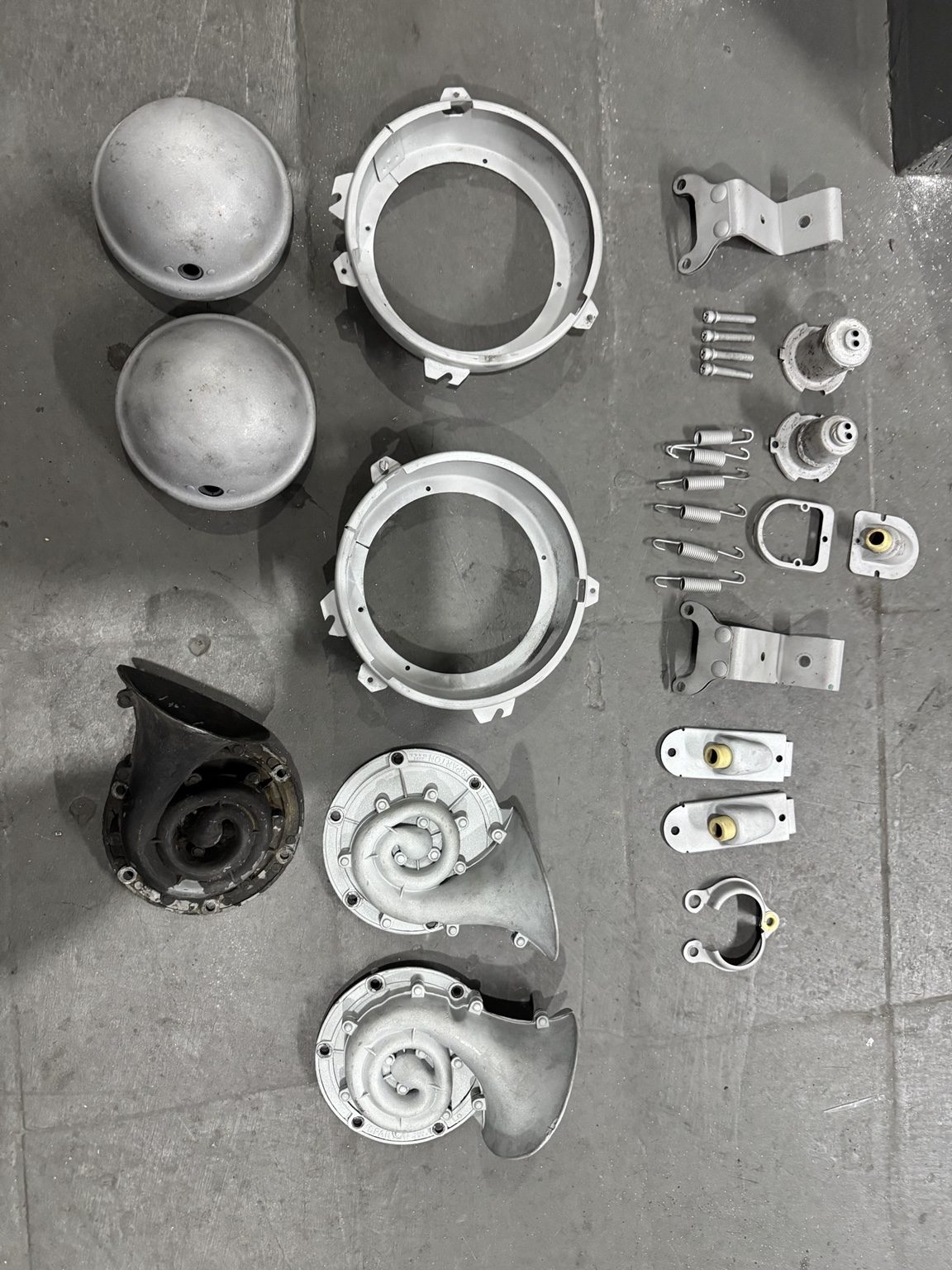 Components prepared for reassembly