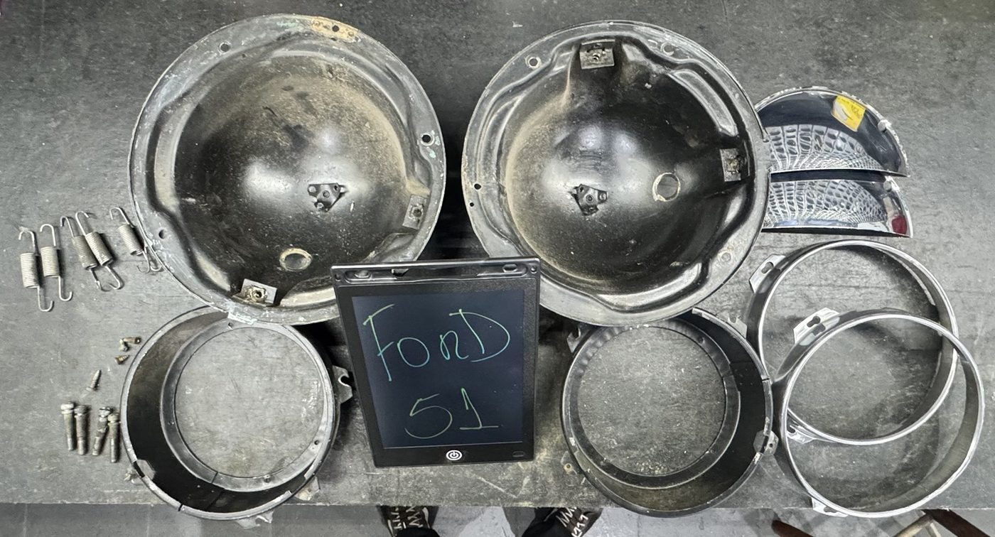 Original parts disassembled for inspection